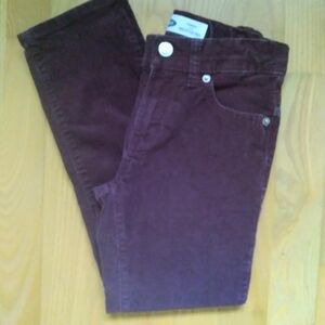 Old Navy Karate Slim Built-in Flex Kids Deep Burgundy/ Purple Corduroy Pant  7